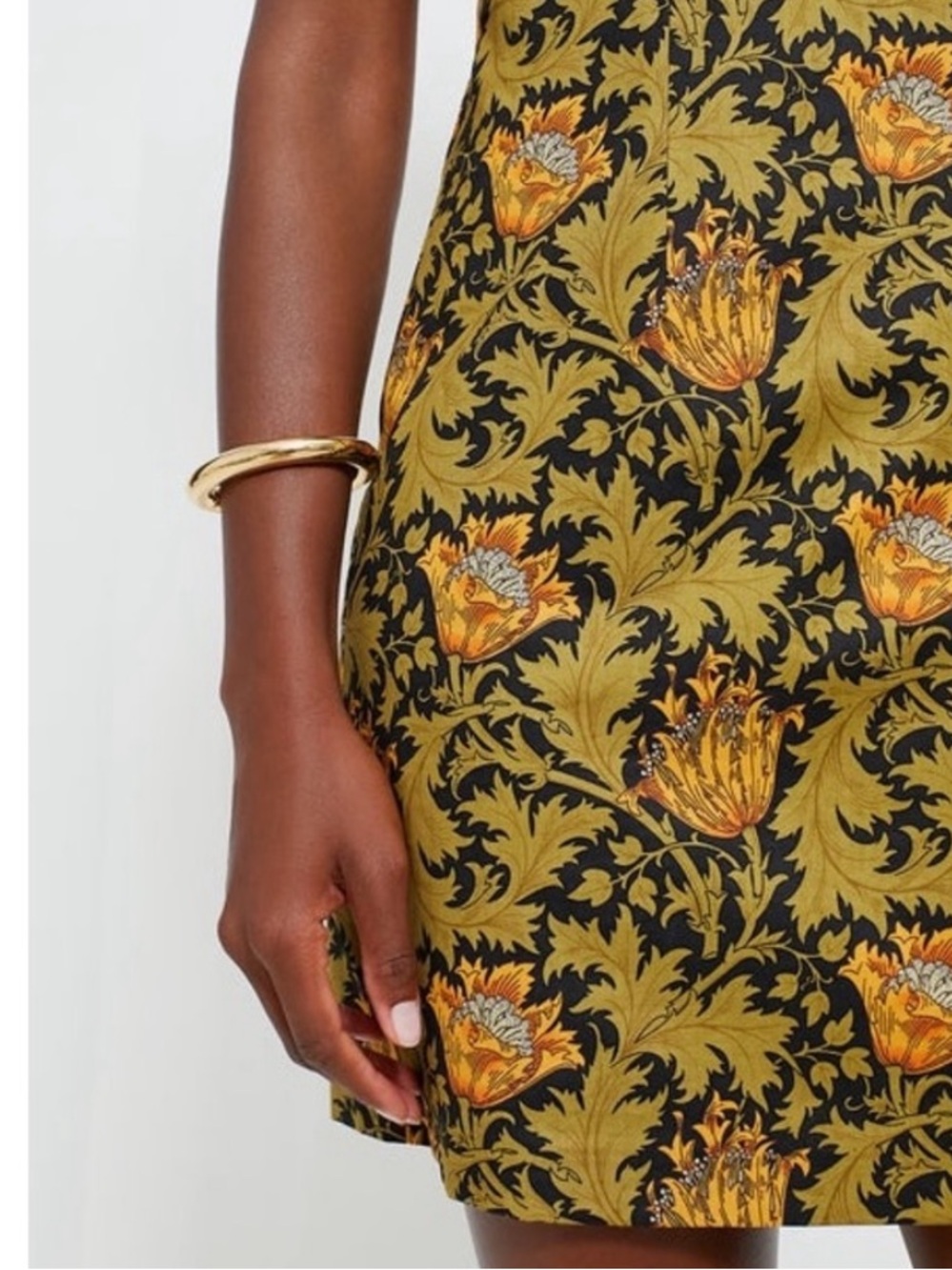 NWT Tuckernuck Olive Leafy Floral Lennon Mini Dress XXS - Picture 6 of 13